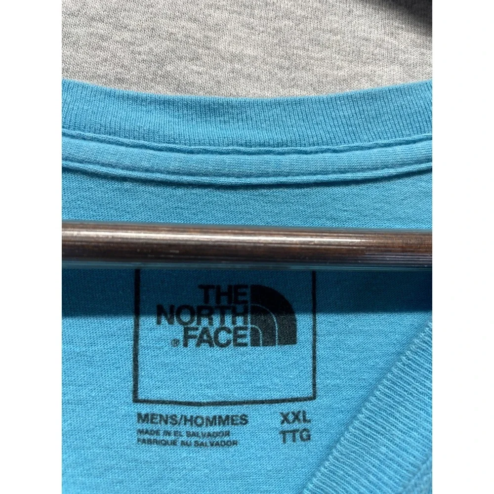 The North Face T-Shirt Mens 2XL Blue Never Stop Exploring Short Sleeve Crew Neck
